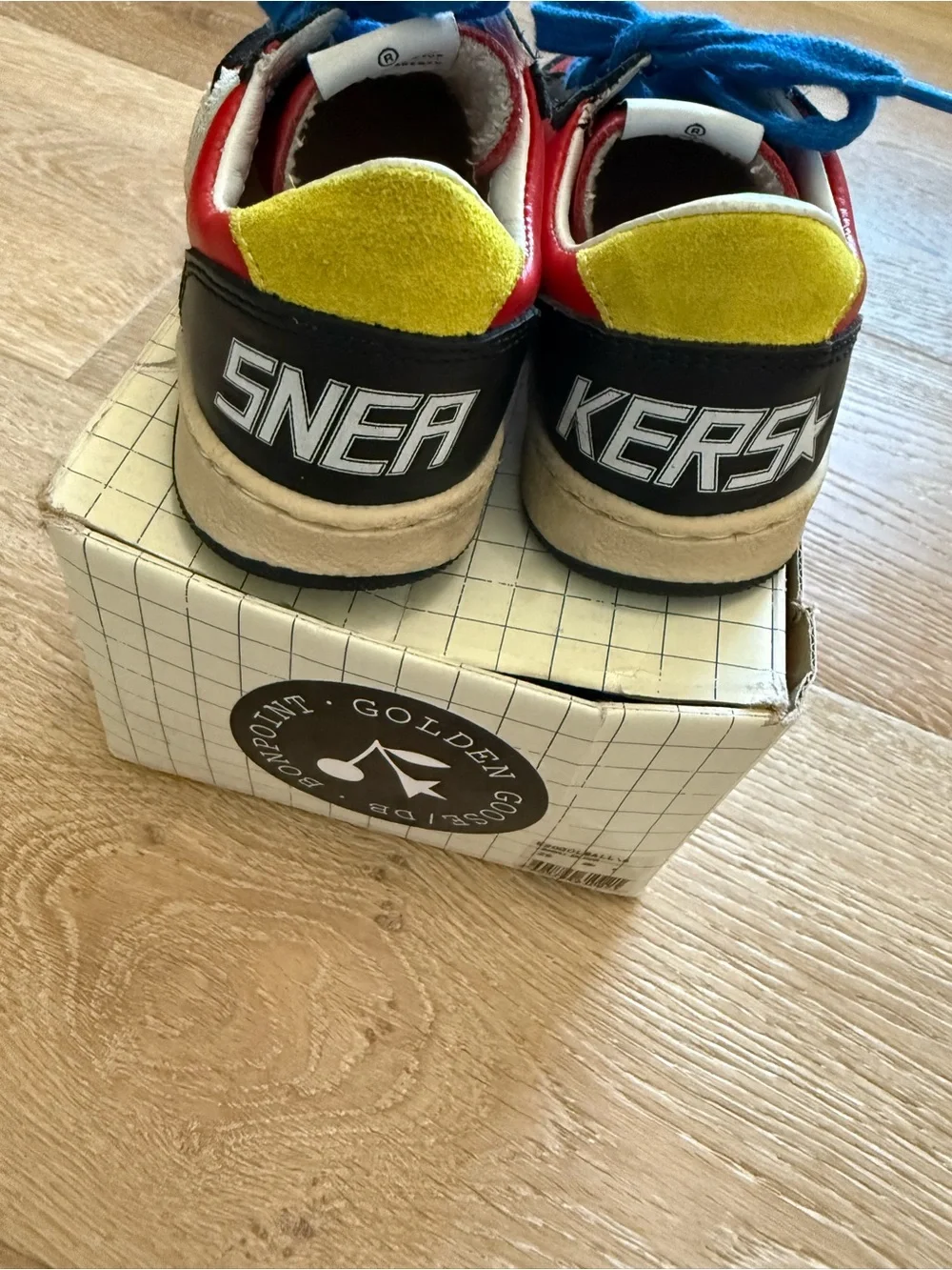 Golden Goose Kids Red & Blue Star Sneakers